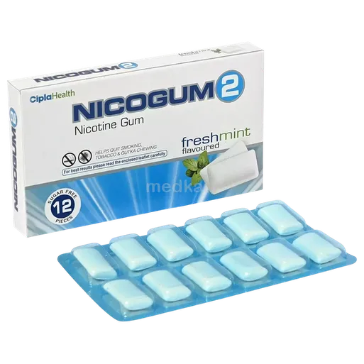 nicogum 2 sugarfree tablet 12's
